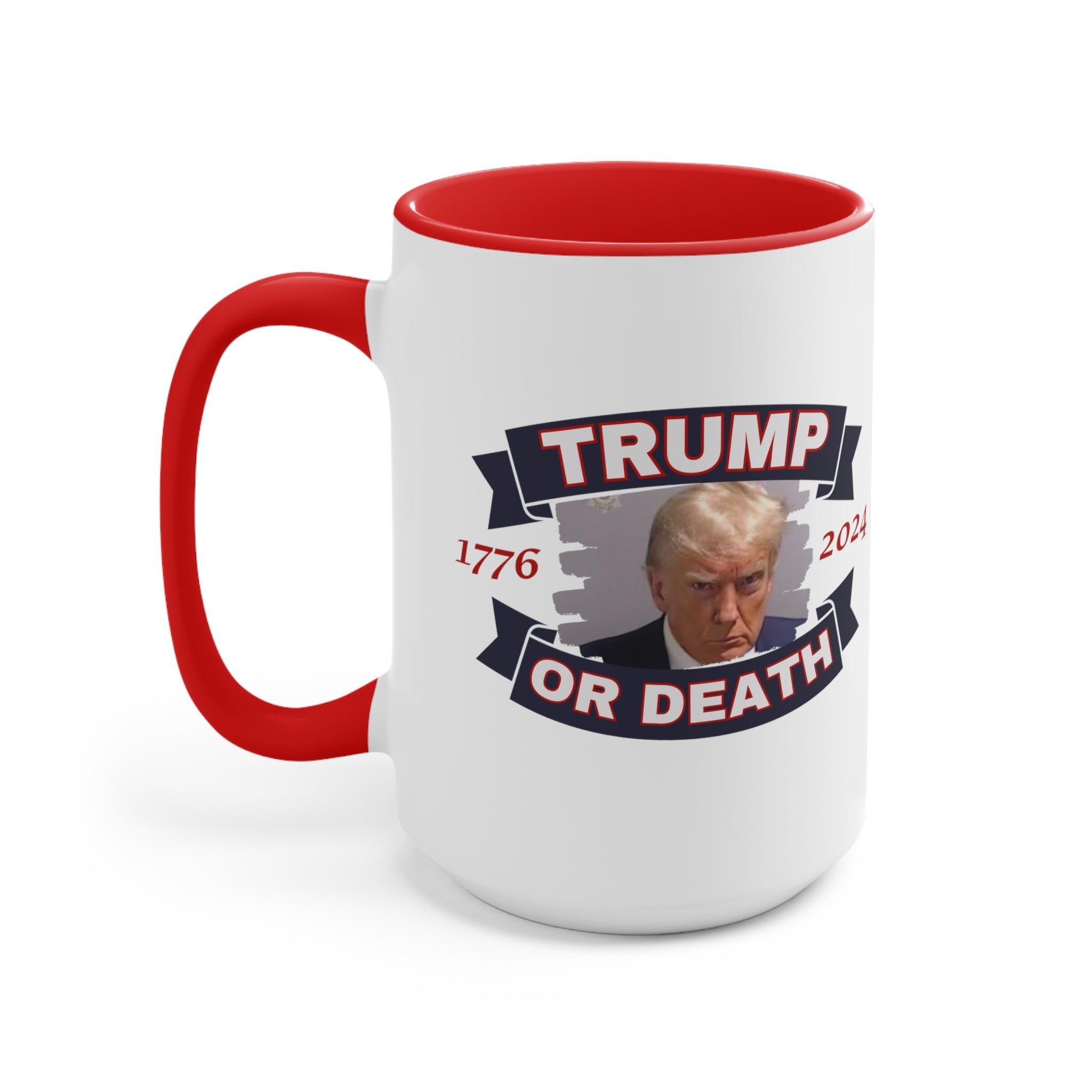 Trump Liberty or Death 1776 2024 Mugshot Mug (3 Colors) - PatriotDepot.com