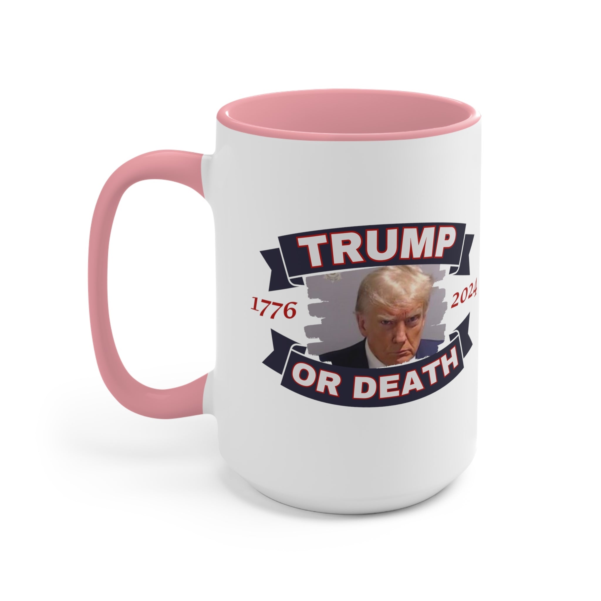 Trump Liberty or Death 1776 2024 Mugshot Mug (3 Colors) - PatriotDepot.com