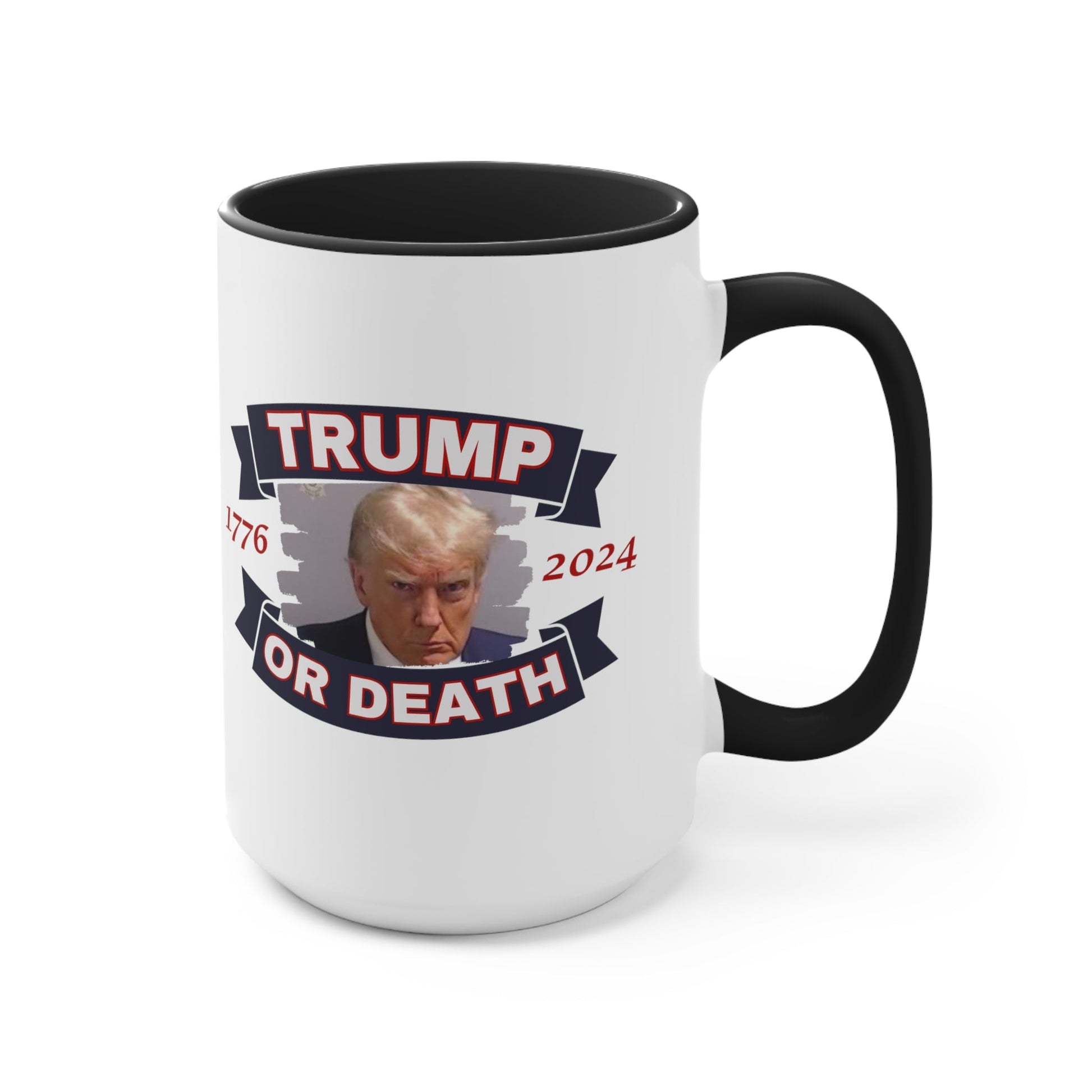 Trump Liberty or Death 1776 2024 Mugshot Mug (3 Colors) - PatriotDepot.com