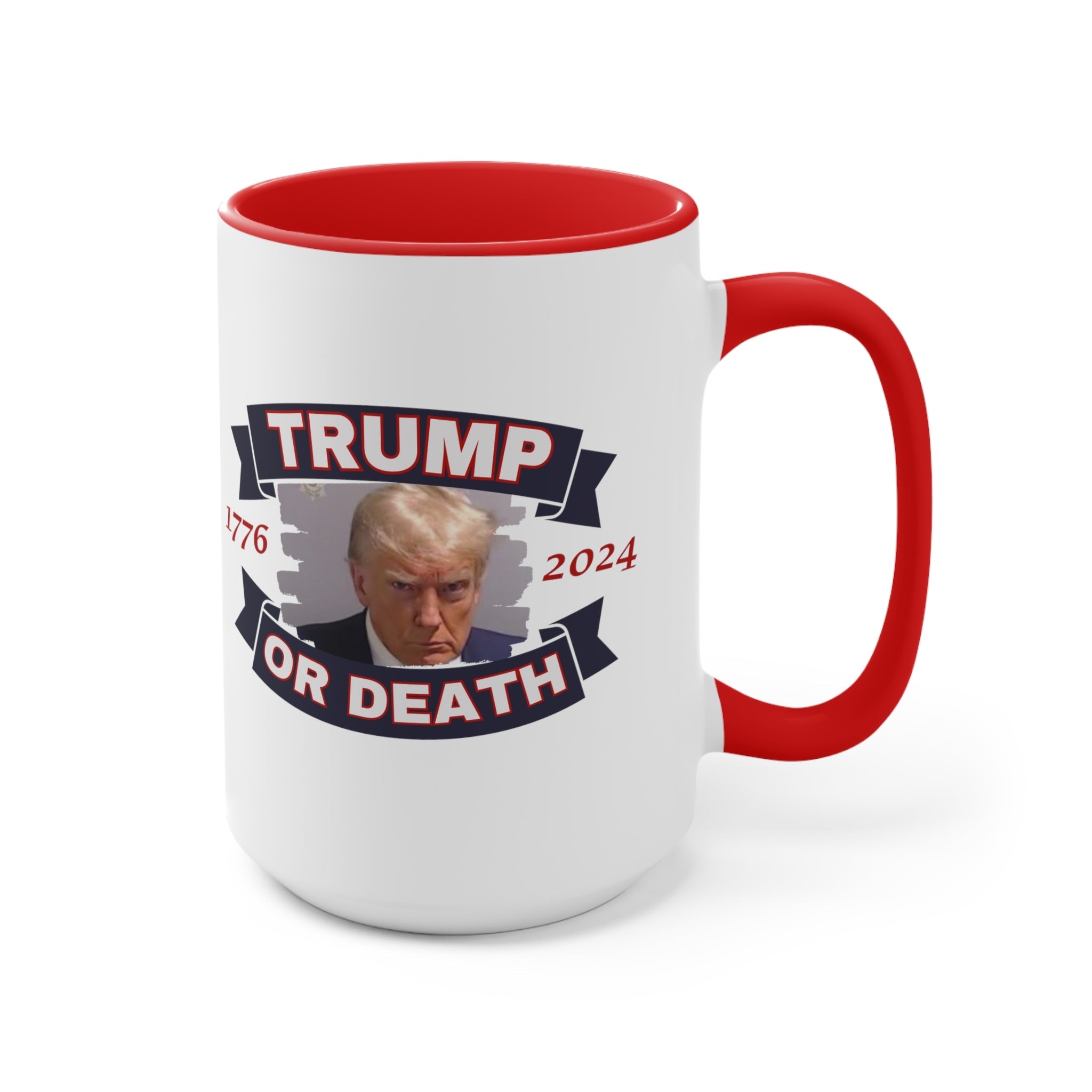 Trump Liberty or Death 1776 2024 Mugshot Mug (3 Colors) - PatriotDepot.com
