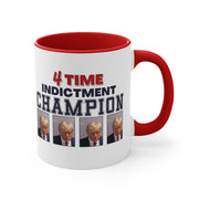 Trump Mugshot 4 Time Indictment Champion Mug (3 Colors, 2 Sizes) - PatriotDepot.com
