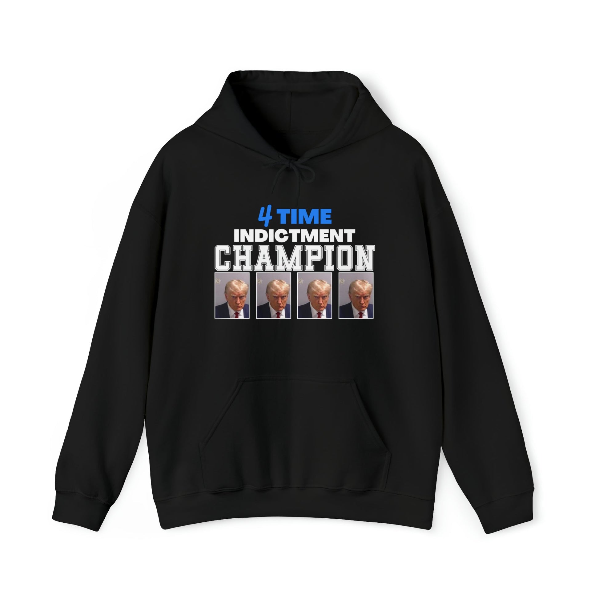 Trump Mugshot 4 Time Indictment Champion Unisex Hoodie - PatriotDepot.com
