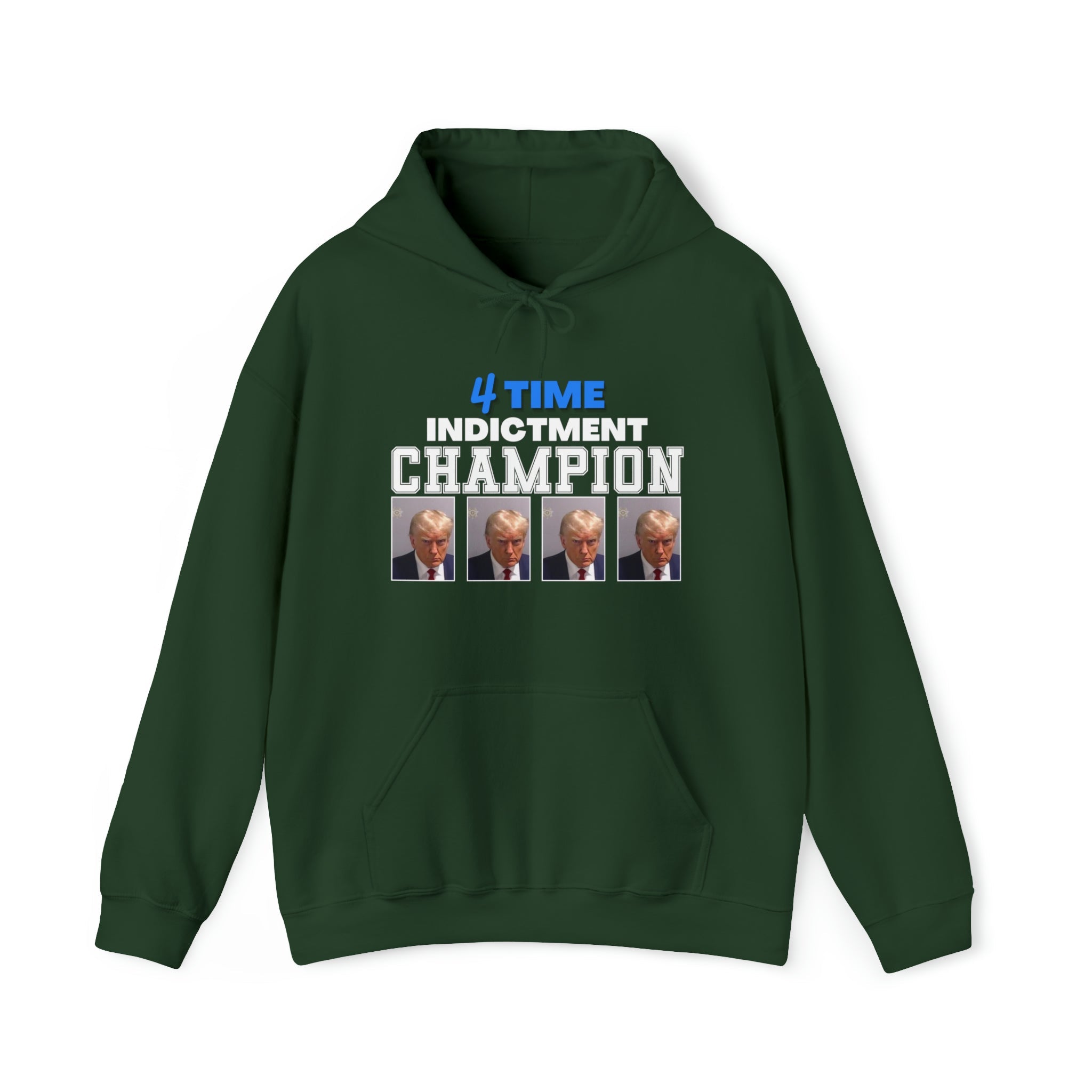 Trump Mugshot 4 Time Indictment Champion Unisex Hoodie - PatriotDepot.com