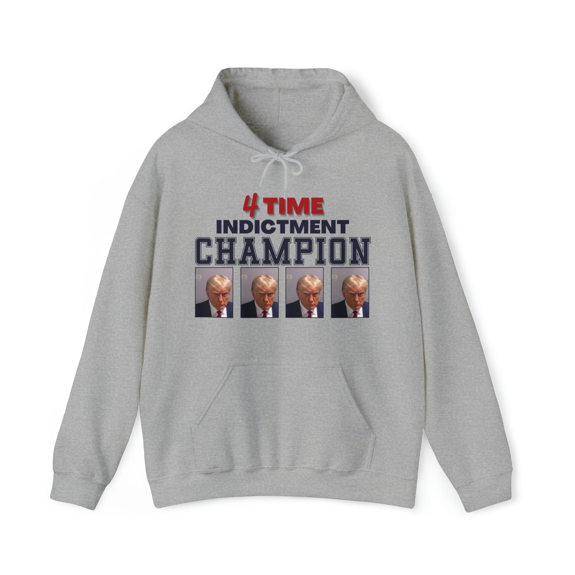 Trump Mugshot 4 Time Indictment Champion Unisex Hoodie - PatriotDepot.com