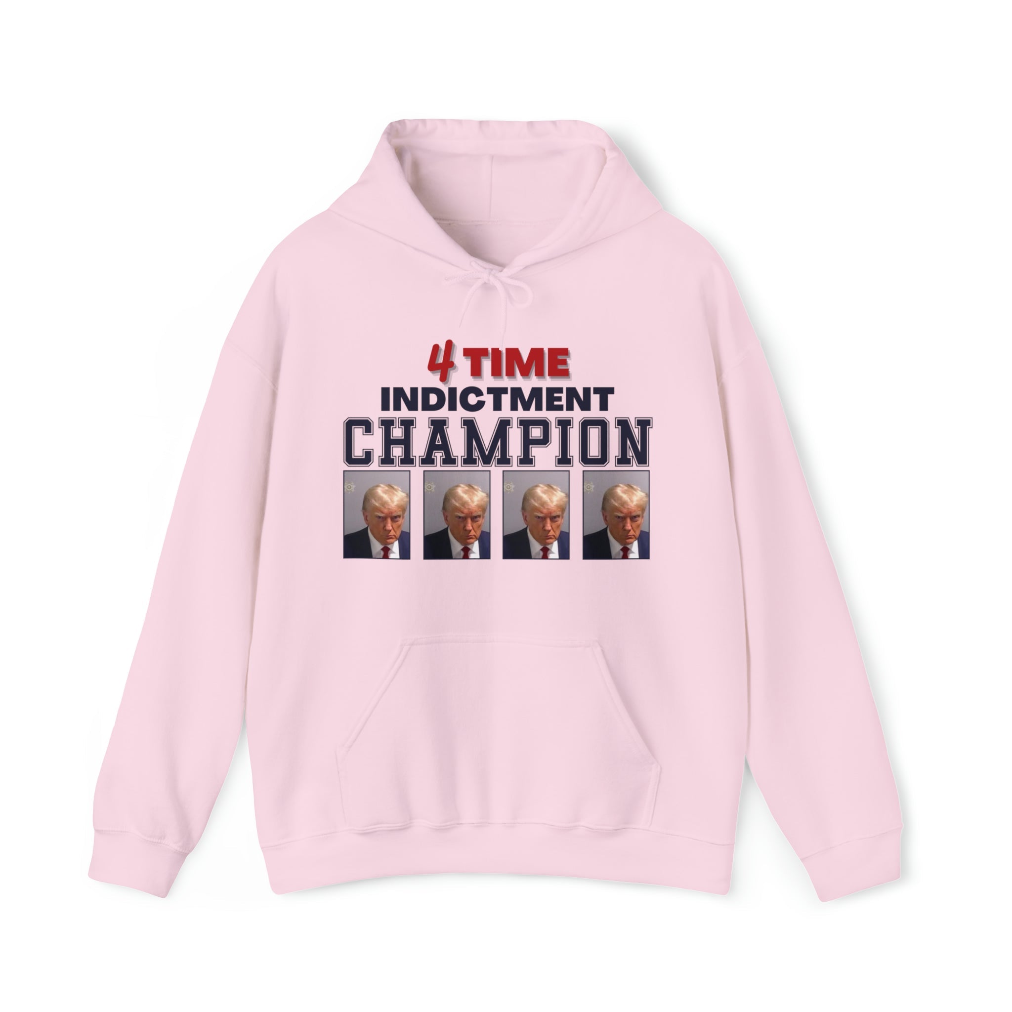 Trump Mugshot 4 Time Indictment Champion Unisex Hoodie - PatriotDepot.com