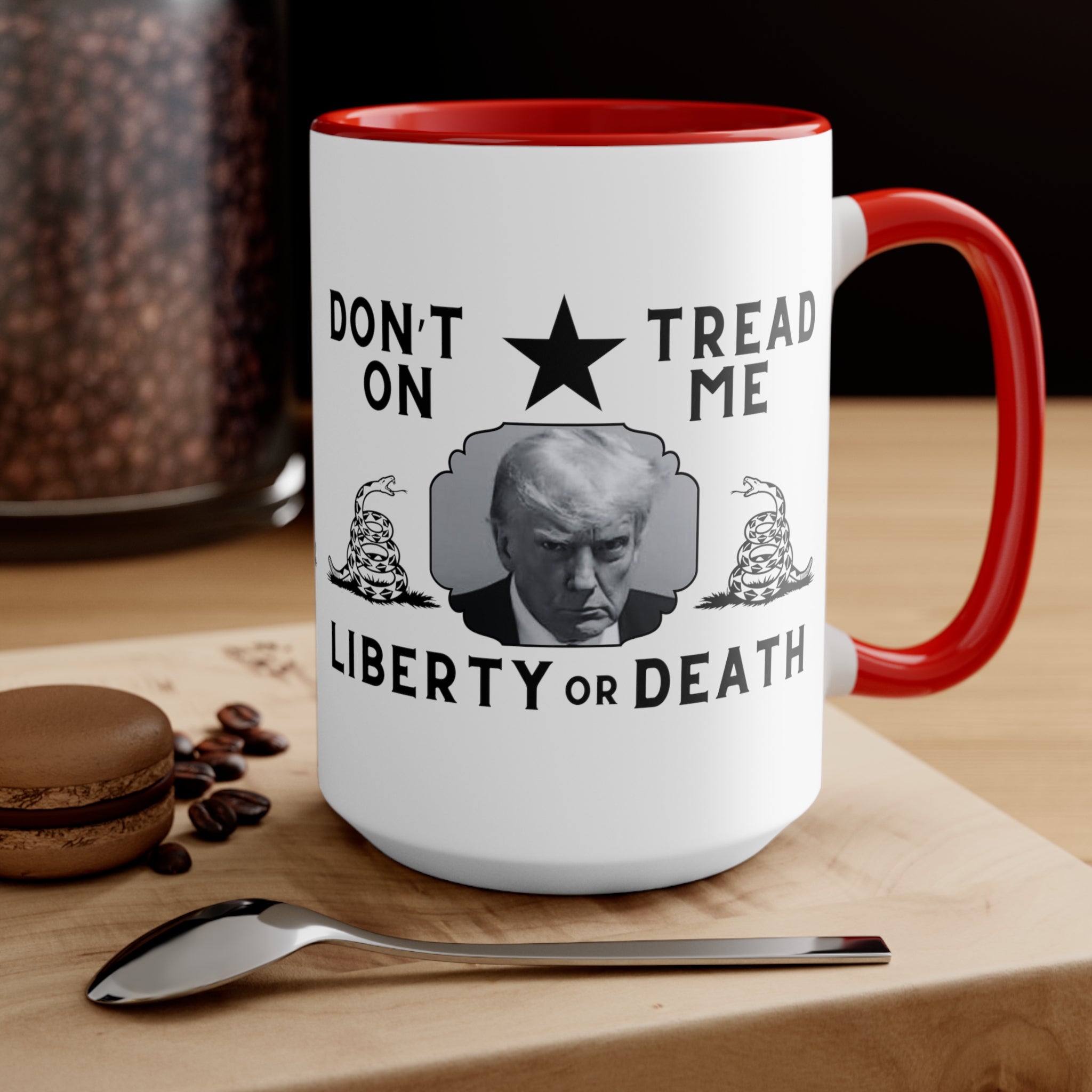 Trump Mugshot DTOM Liberty or Death Mug (3 Colors, 2 Sizes) - PatriotDepot.com