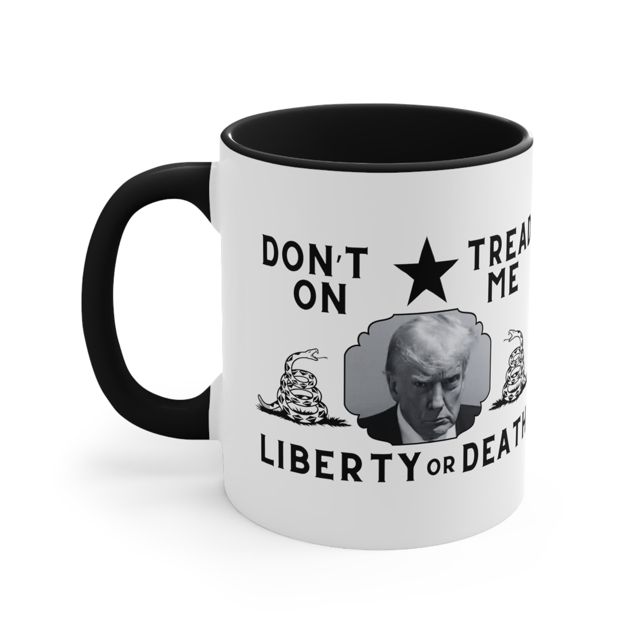 Trump Mugshot DTOM Liberty or Death Mug (3 Colors, 2 Sizes) - PatriotDepot.com