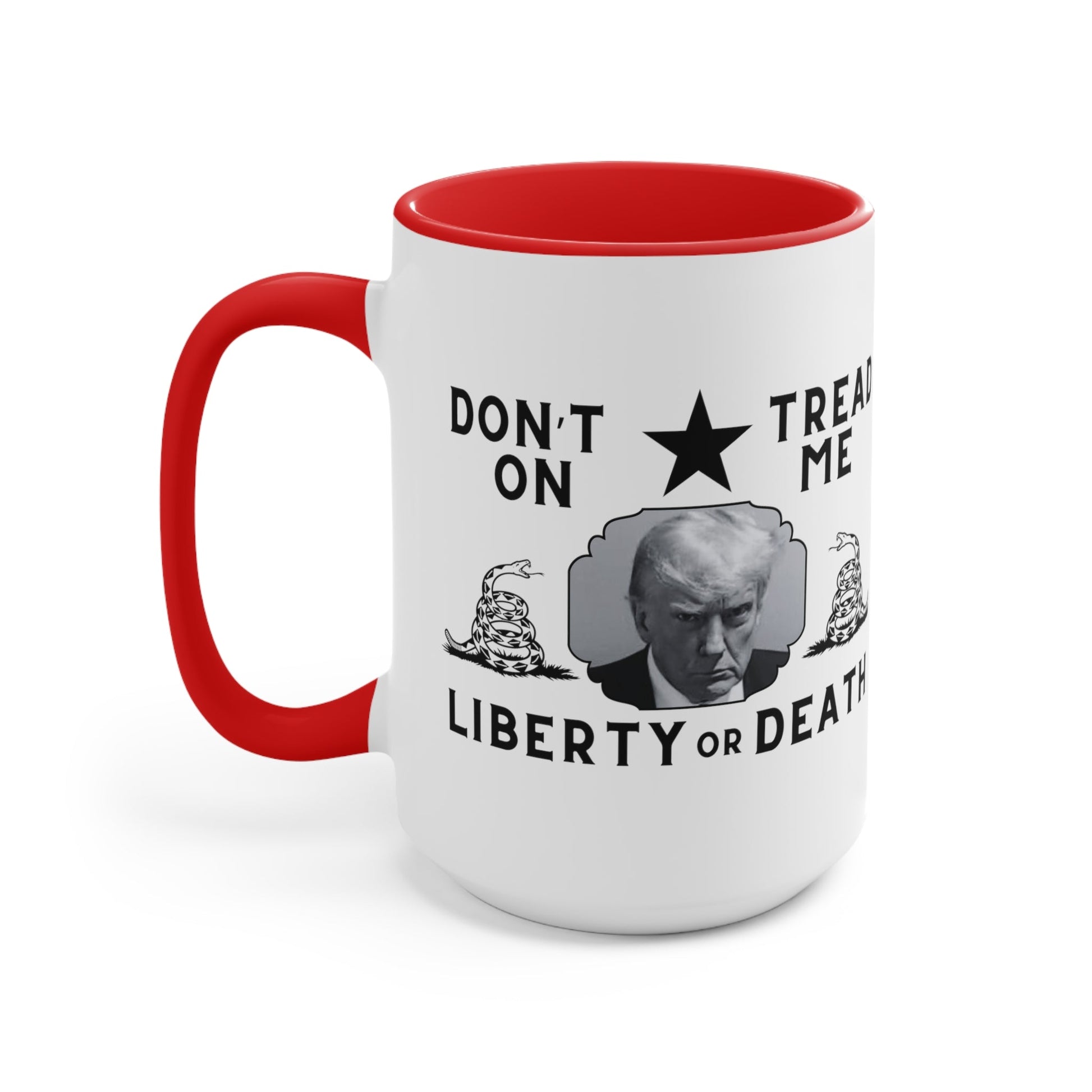 Trump Mugshot DTOM Liberty or Death Mug (3 Colors, 2 Sizes) - PatriotDepot.com