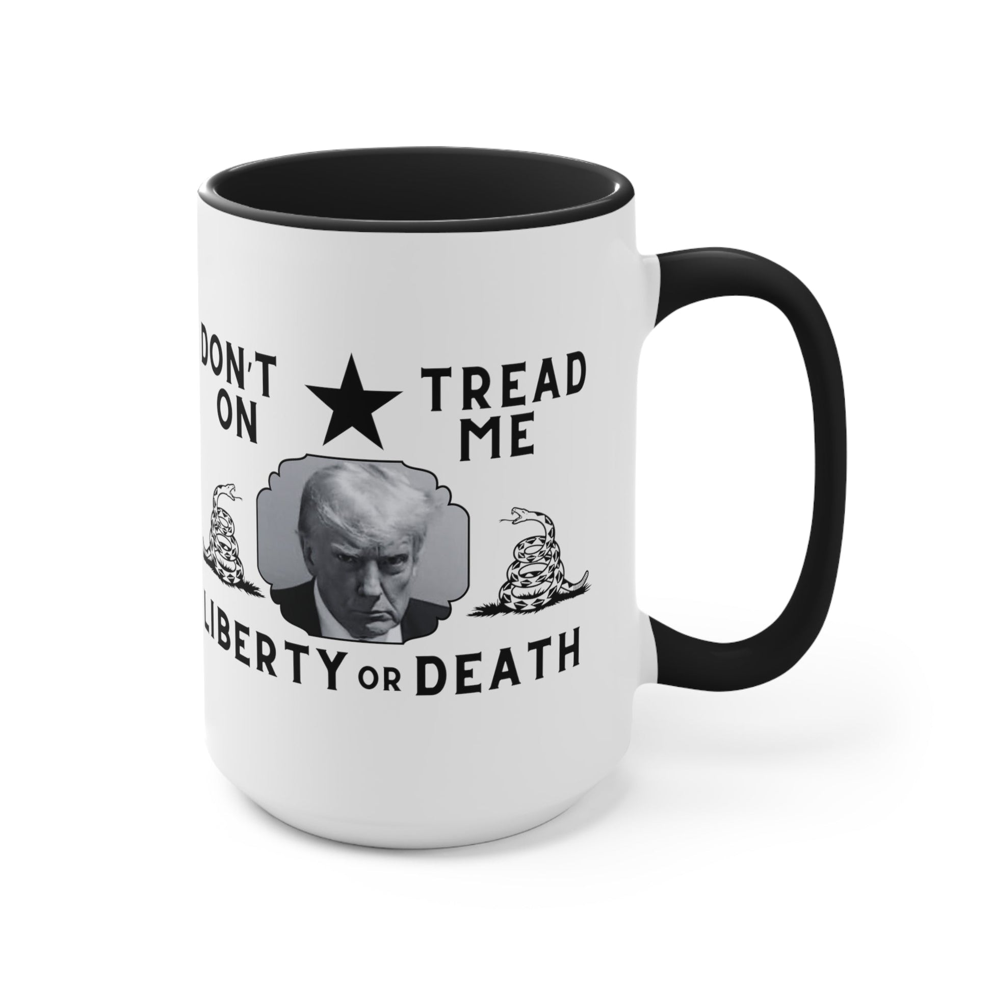 Trump Mugshot DTOM Liberty or Death Mug (3 Colors, 2 Sizes) - PatriotDepot.com