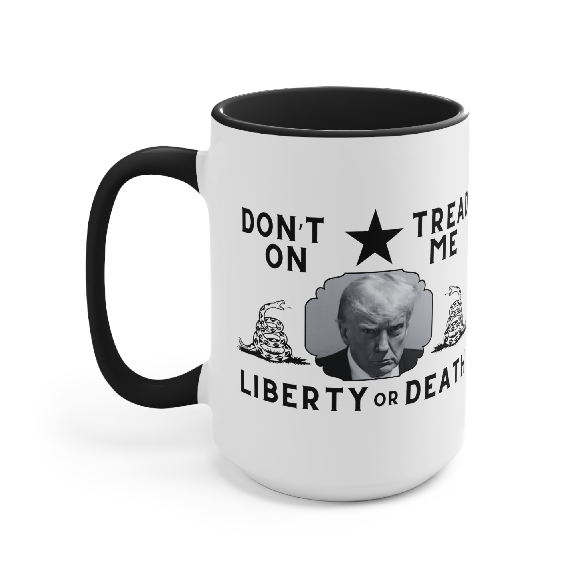 Trump Mugshot DTOM Liberty or Death Mug (3 Colors, 2 Sizes) - PatriotDepot.com