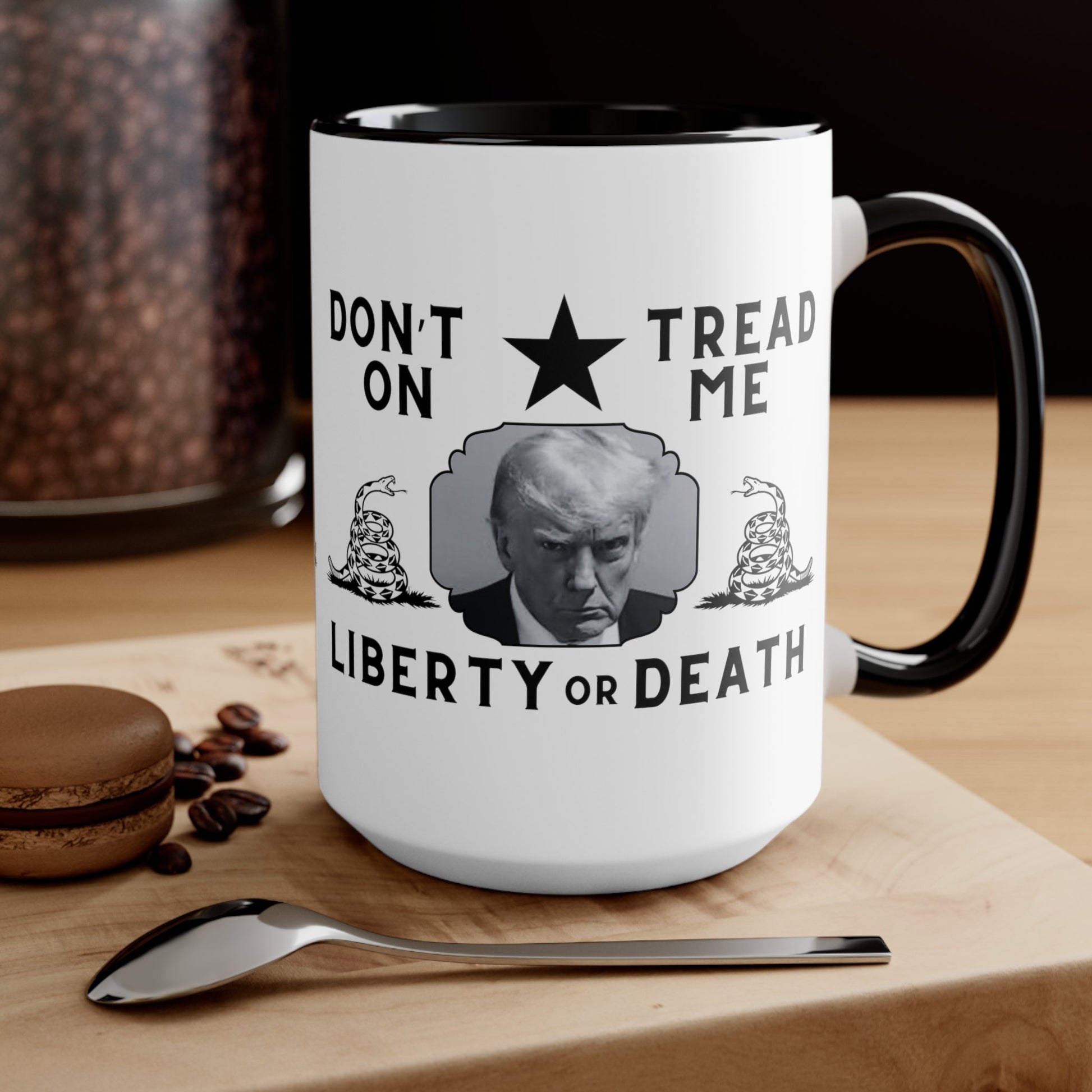 Trump Mugshot DTOM Liberty or Death Mug (3 Colors, 2 Sizes) - PatriotDepot.com