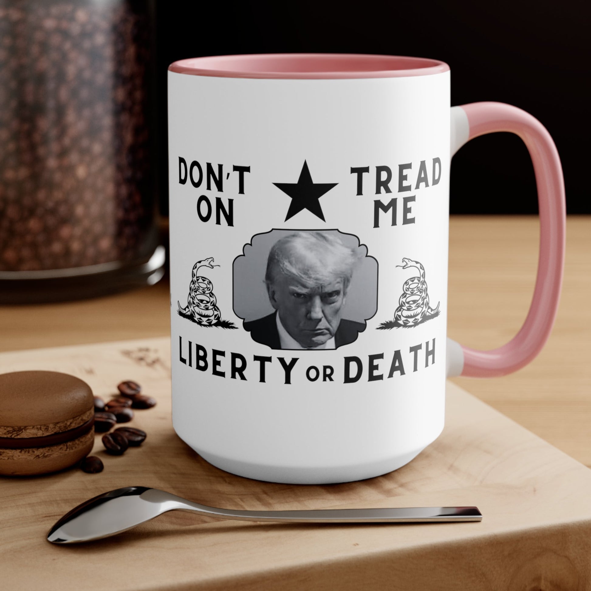 Trump Mugshot DTOM Liberty or Death Mug (3 Colors, 2 Sizes) - PatriotDepot.com
