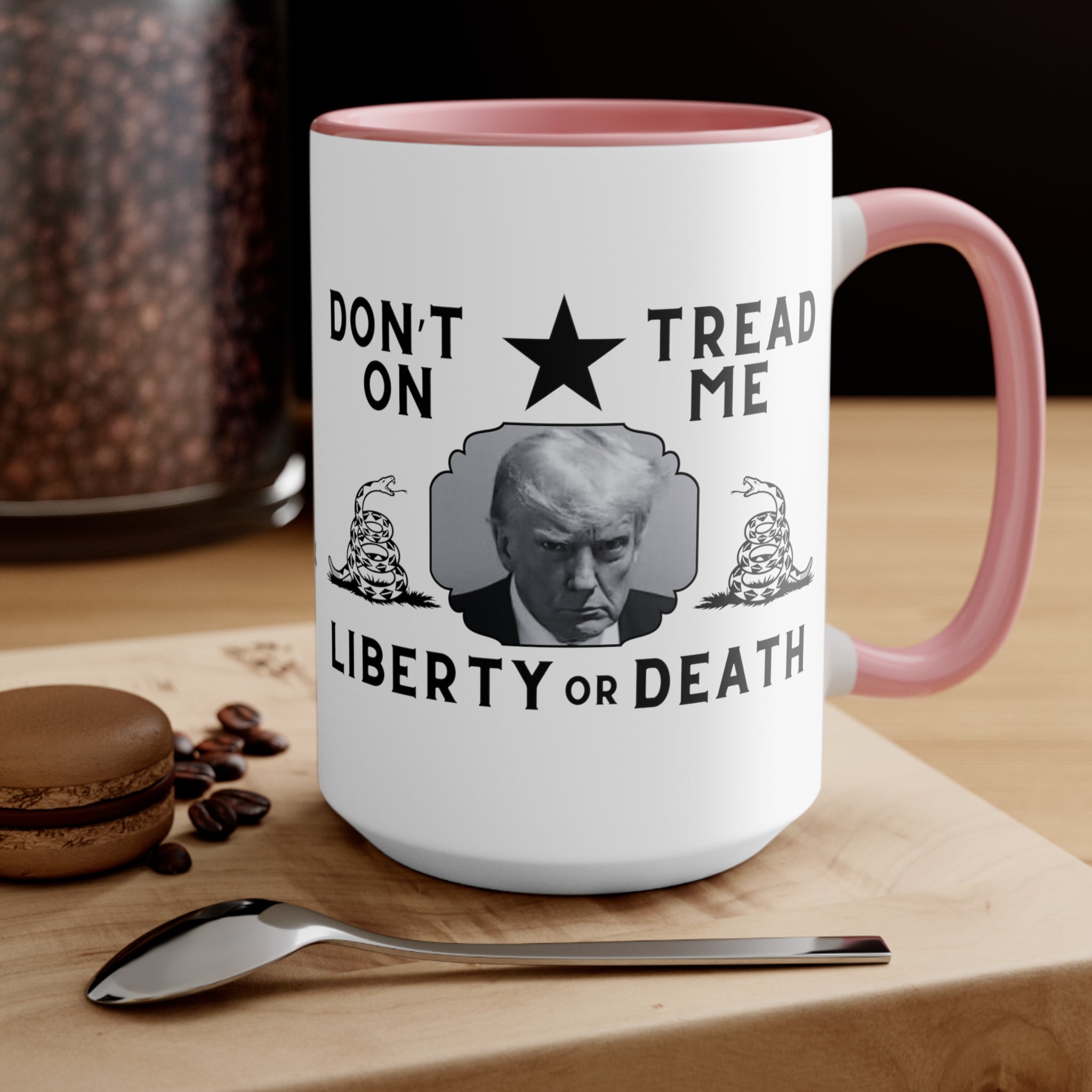 Trump Mugshot DTOM Liberty or Death Mug (3 Colors, 2 Sizes) - PatriotDepot.com