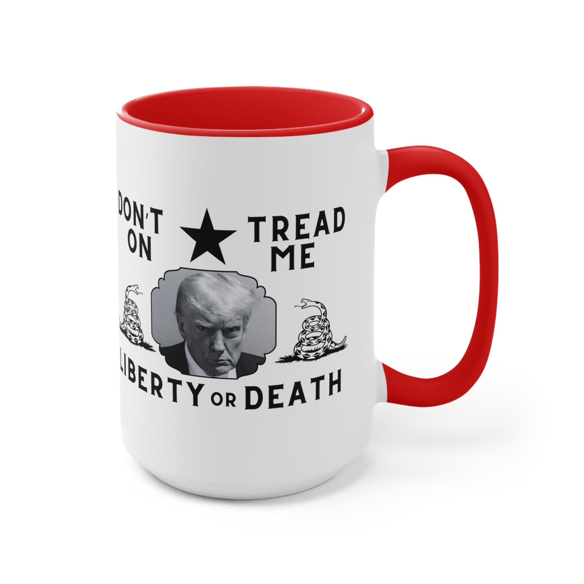 Trump Mugshot DTOM Liberty or Death Mug (3 Colors, 2 Sizes) - PatriotDepot.com
