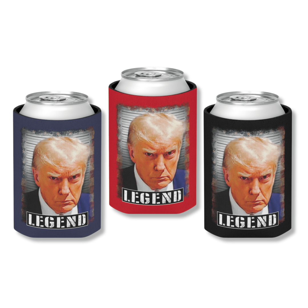 Trump Mugshot LEGEND Can Cooler (Exclusive) - PatriotDepot.com