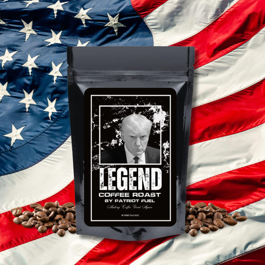 Trump Mugshot "LEGEND" Coffee Roast (Med - Dark) - PatriotDepot.com