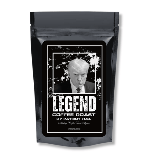 Trump Mugshot "LEGEND" Coffee Roast (Med - Dark) - PatriotDepot.com