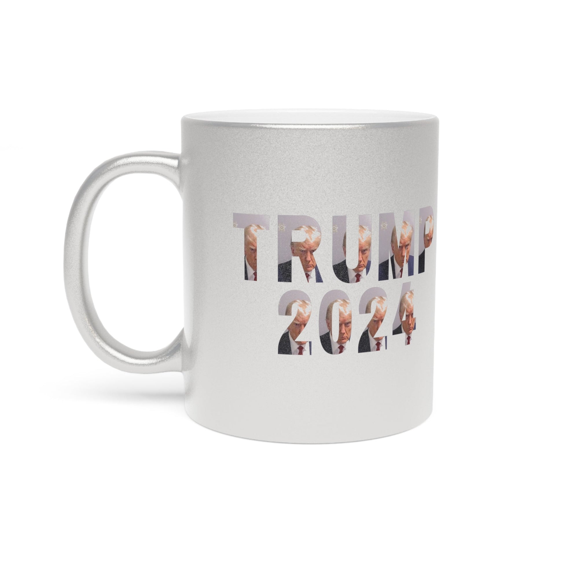 Trump Mugshot Metallic Mug (Silver or Gold) - PatriotDepot.com