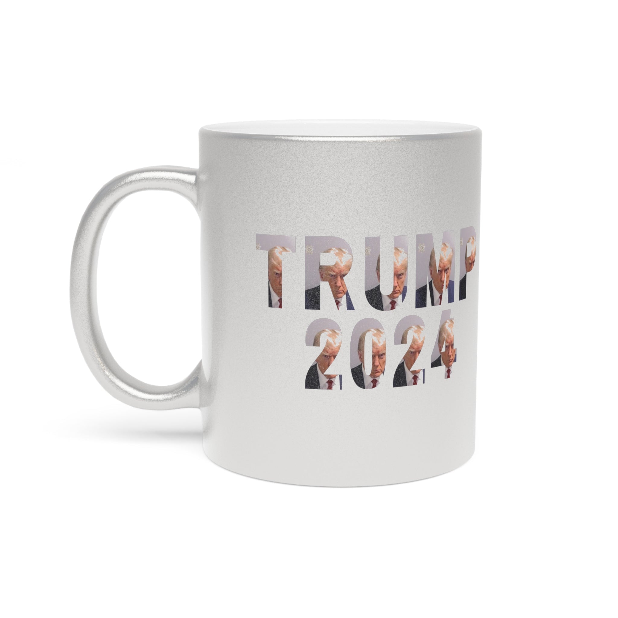 Trump Mugshot Metallic Mug (Silver or Gold) - PatriotDepot.com