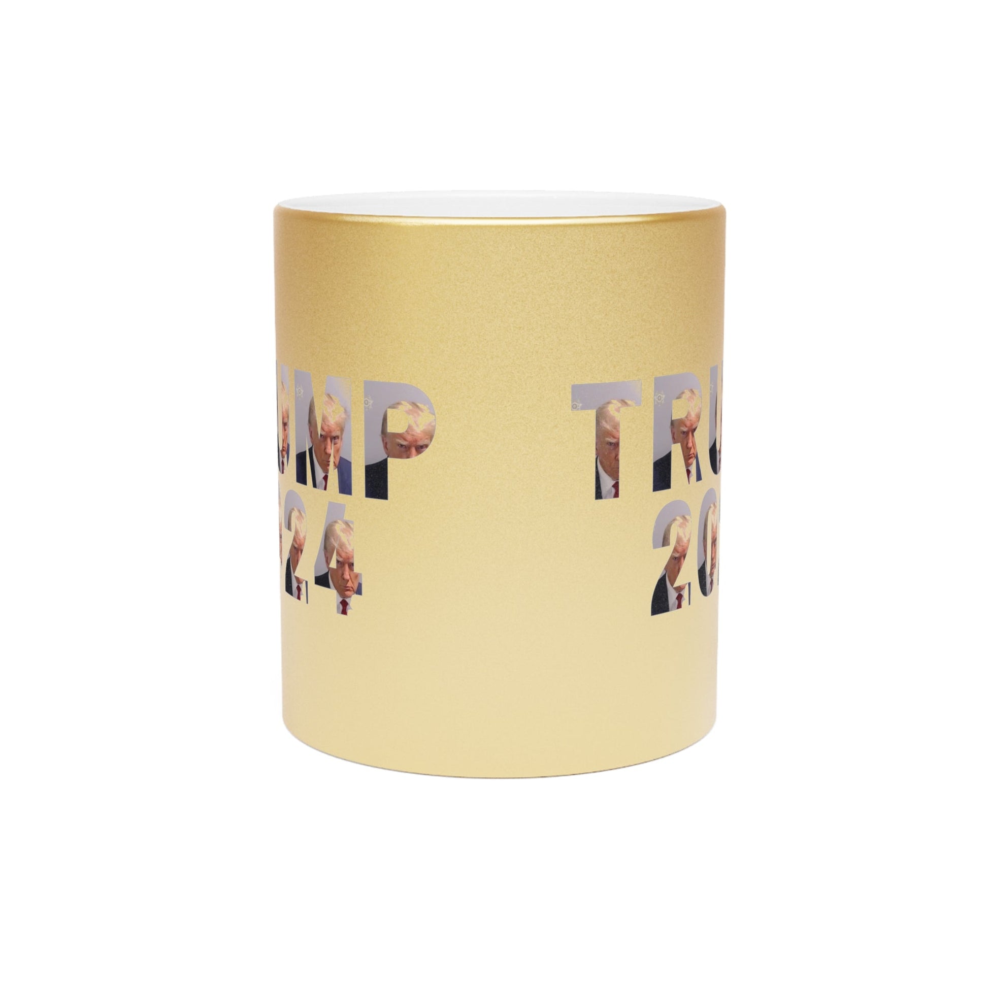 Trump Mugshot Metallic Mug (Silver or Gold) - PatriotDepot.com