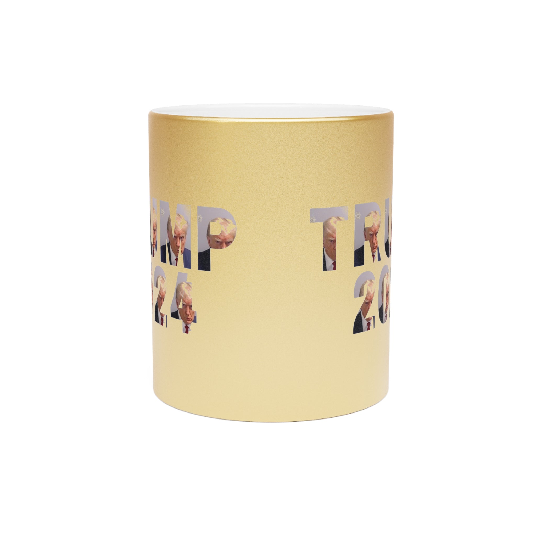 Trump Mugshot Metallic Mug (Silver or Gold) - PatriotDepot.com