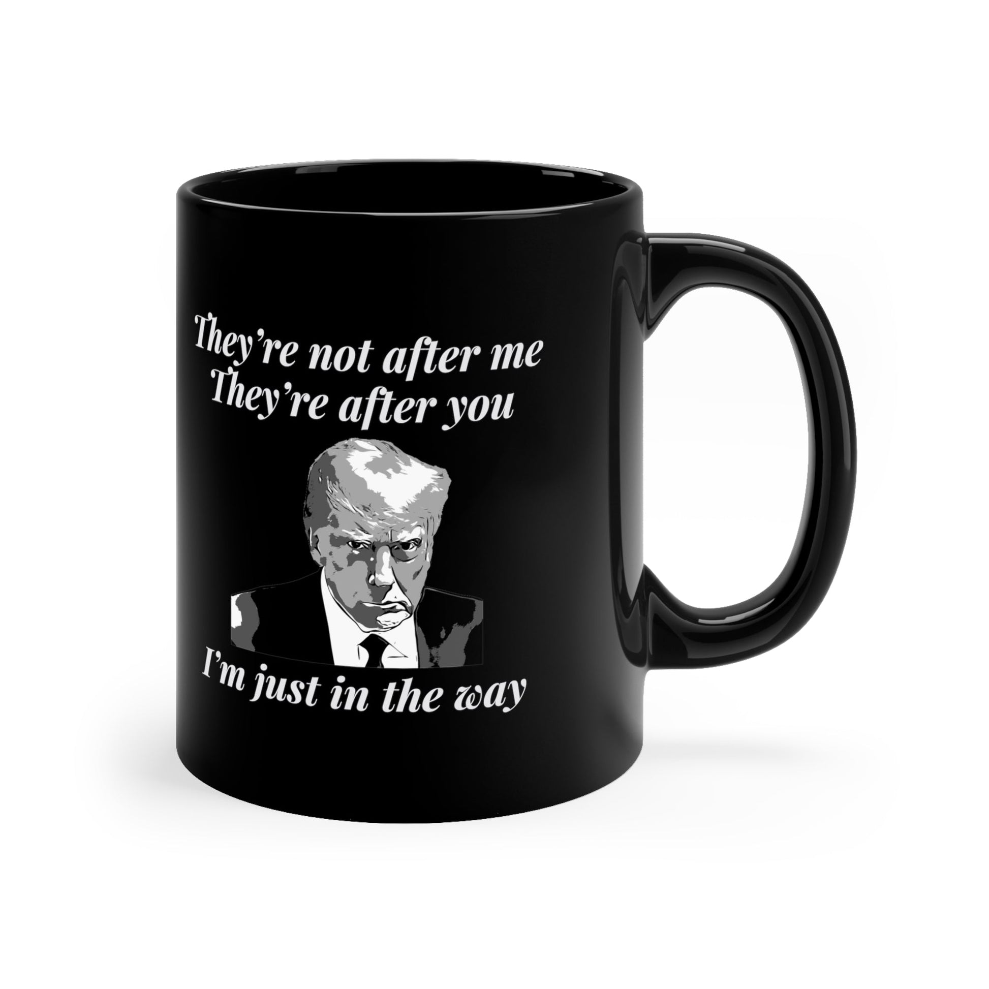 Trump Mugshot "They're Not After Me. They're After You. I'm Just In The Way" Mug - PatriotDepot.com