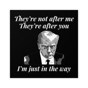 Trump Mugshot "They're Not After Me. They're After You. I'm Just In The Way" Sticker (3 Sizes) - PatriotDepot.com