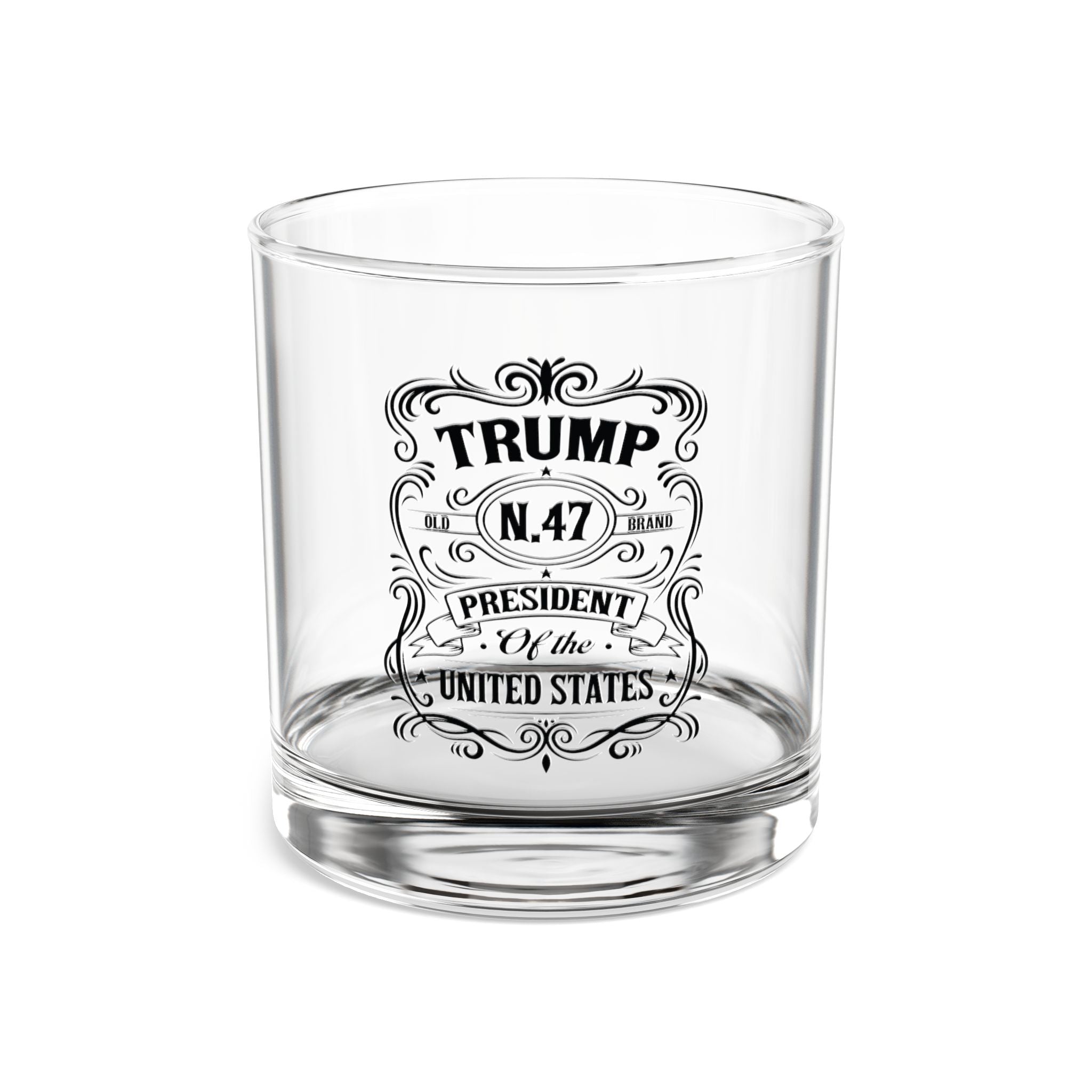 Trump N.47 President of the United States Rocks Glass – PatriotDepot.com