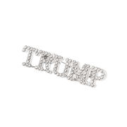Trump Name Rhinestone Brooch - PatriotDepot.com