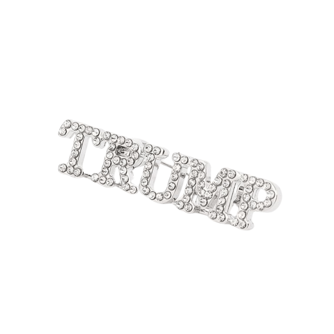 Trump Name Rhinestone Brooch - PatriotDepot.com