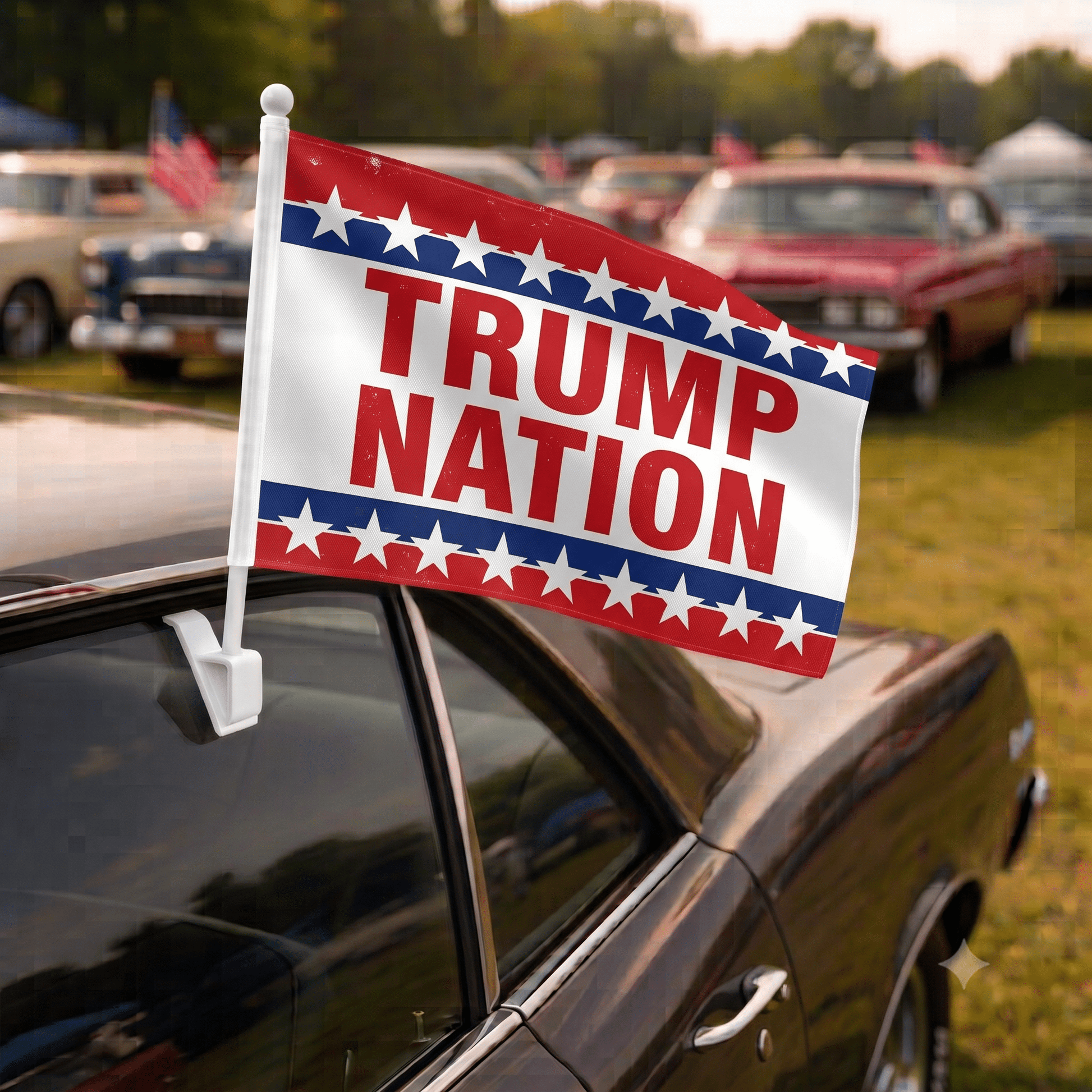 Trump Nation 12"x18" Car Flag - PatriotDepot.com