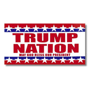 Trump Nation May God Bless Our President Sticker - PatriotDepot.com