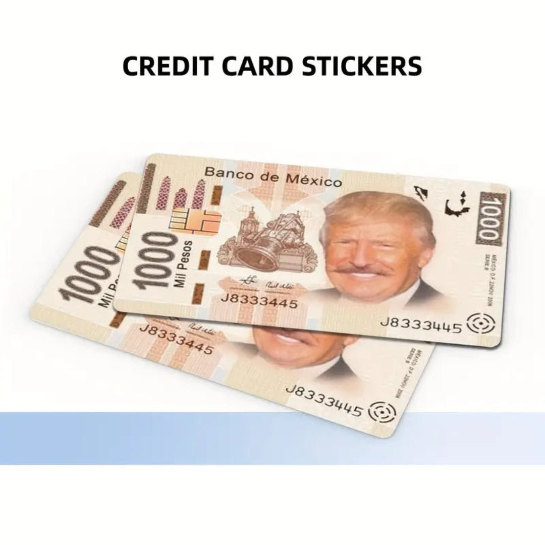 Trump Pesos "Bank of Mexico" Debit/Credit Card Sticker (4 Pack) - PatriotDepot.com