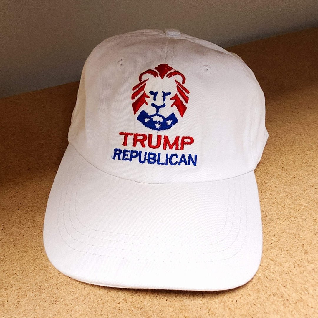 Trump Republican Patriotic Lion Embroidered Hat - PatriotDepot.com