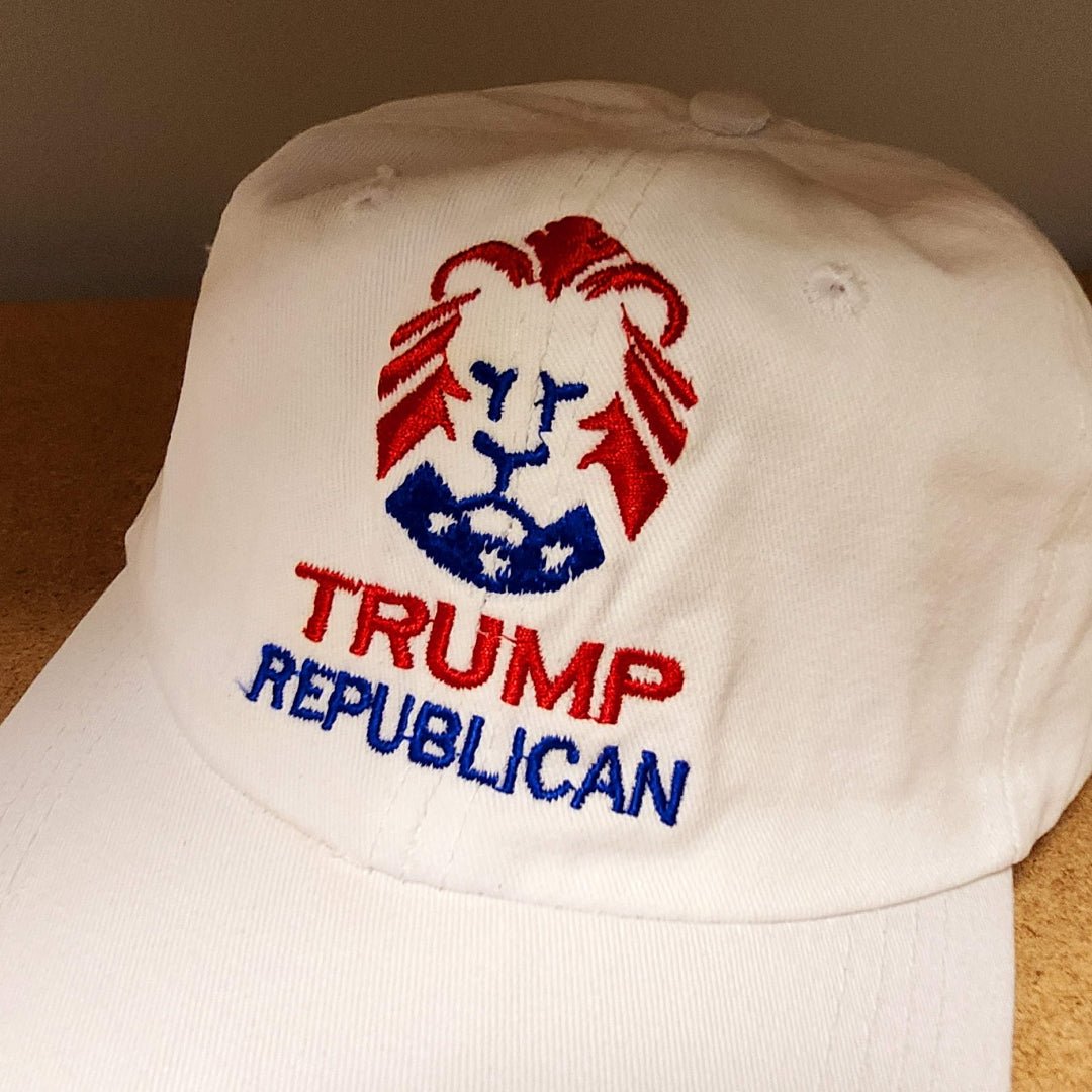 Trump Republican Patriotic Lion Embroidered Hat - PatriotDepot.com