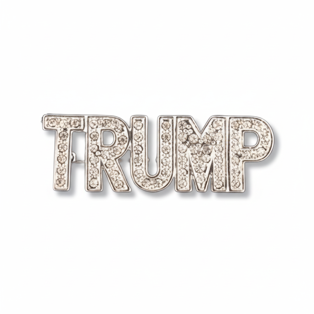 Trump Rhinestone Brooch - PatriotDepot.com