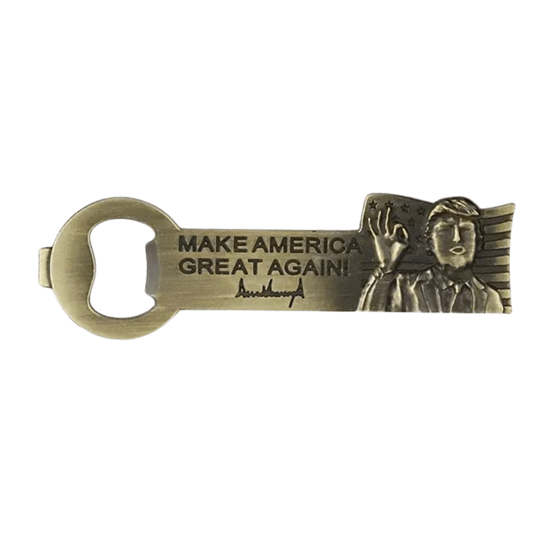 Trump Signature "Make America Great Again" Magnetic Bottle Opener (2 Finishes) - PatriotDepot.com