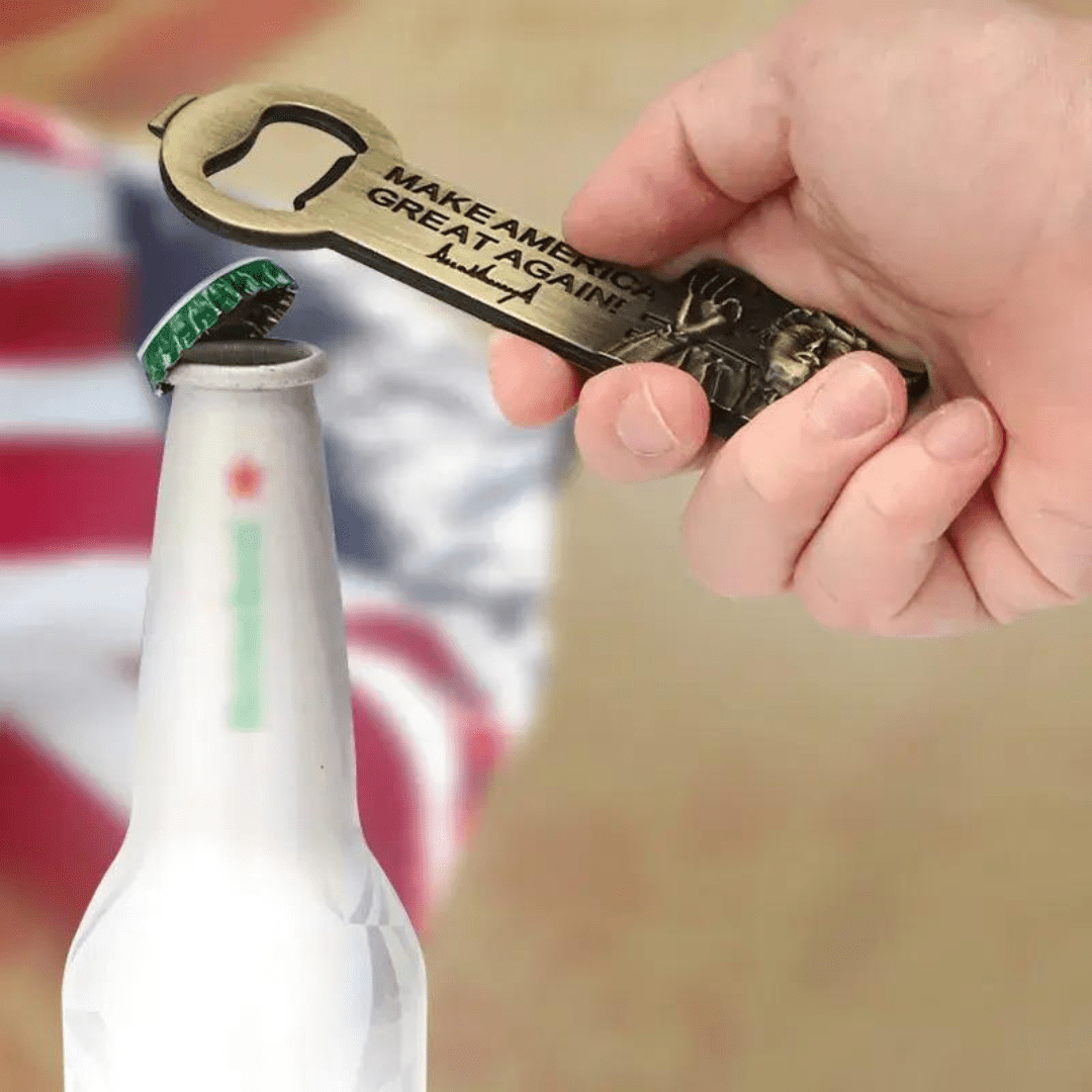 Trump Signature "Make America Great Again" Magnetic Bottle Opener (2 Finishes) - PatriotDepot.com