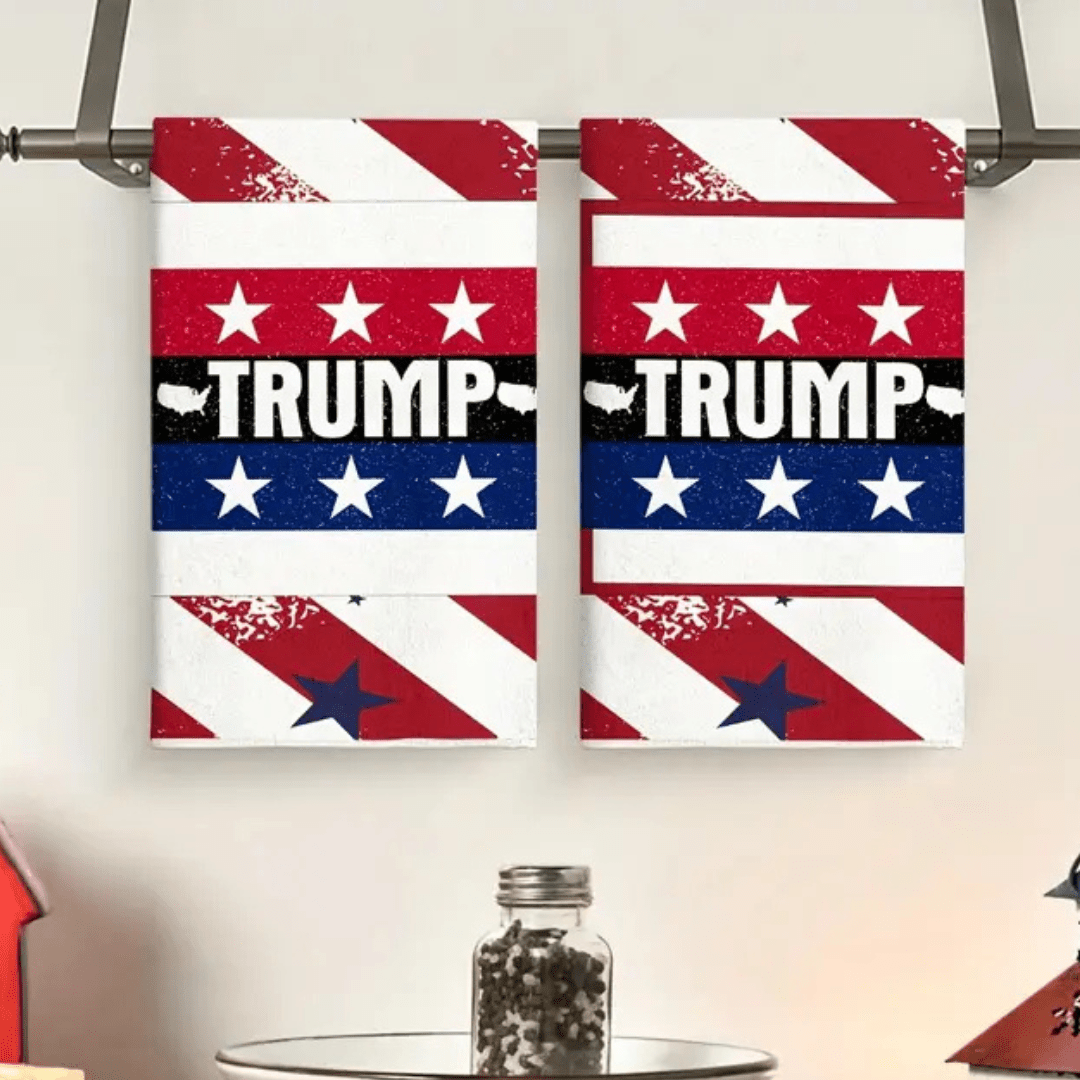 Trump Stars & Stripes Hand Towels (2 - Pack) - PatriotDepot.com
