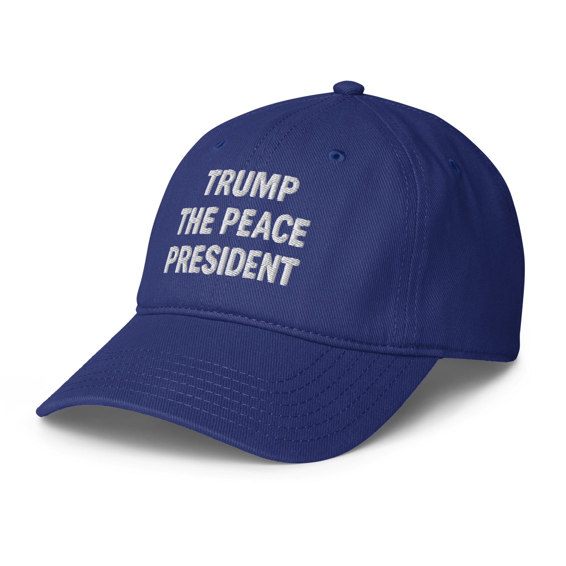 Trump the Peace President Custom Embroidered Hat - PatriotDepot.com