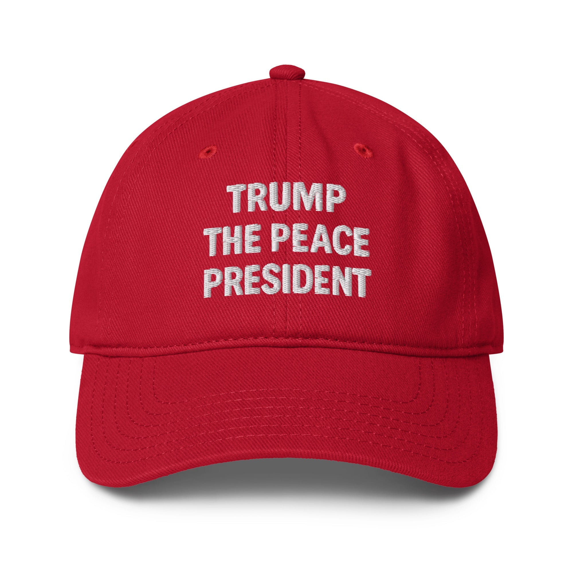 Trump the Peace President Custom Embroidered Hat - PatriotDepot.com