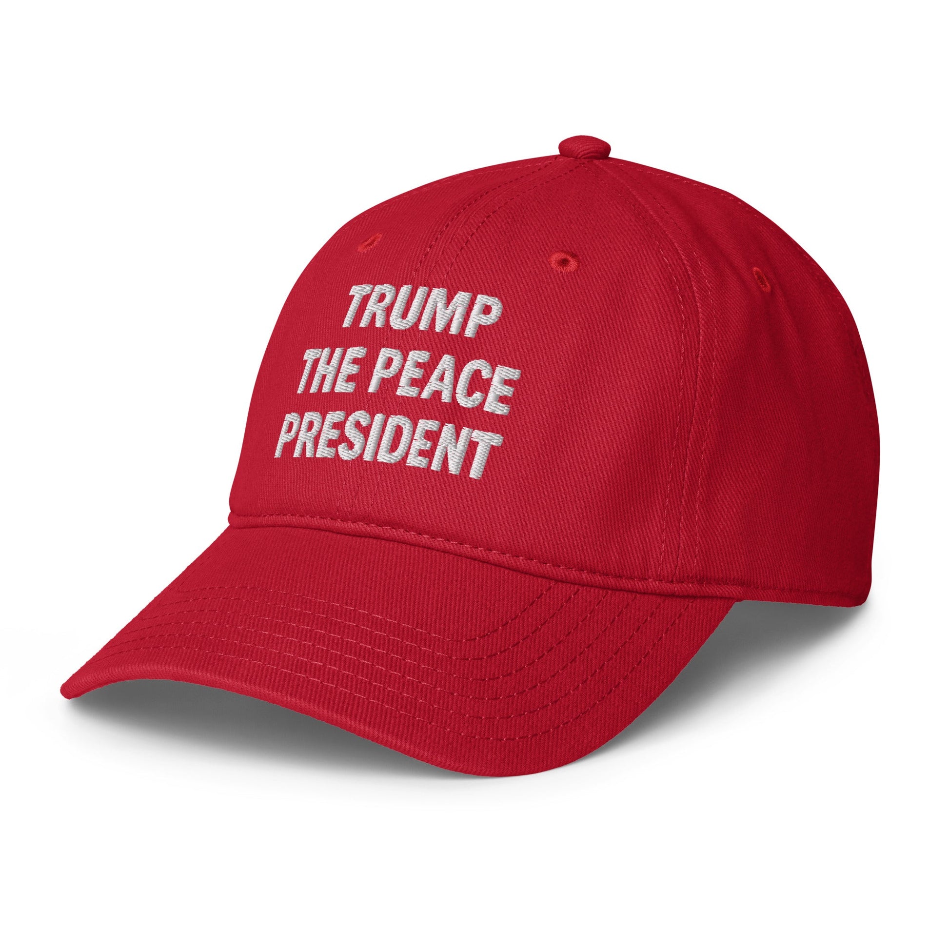 Trump the Peace President Custom Embroidered Hat - PatriotDepot.com