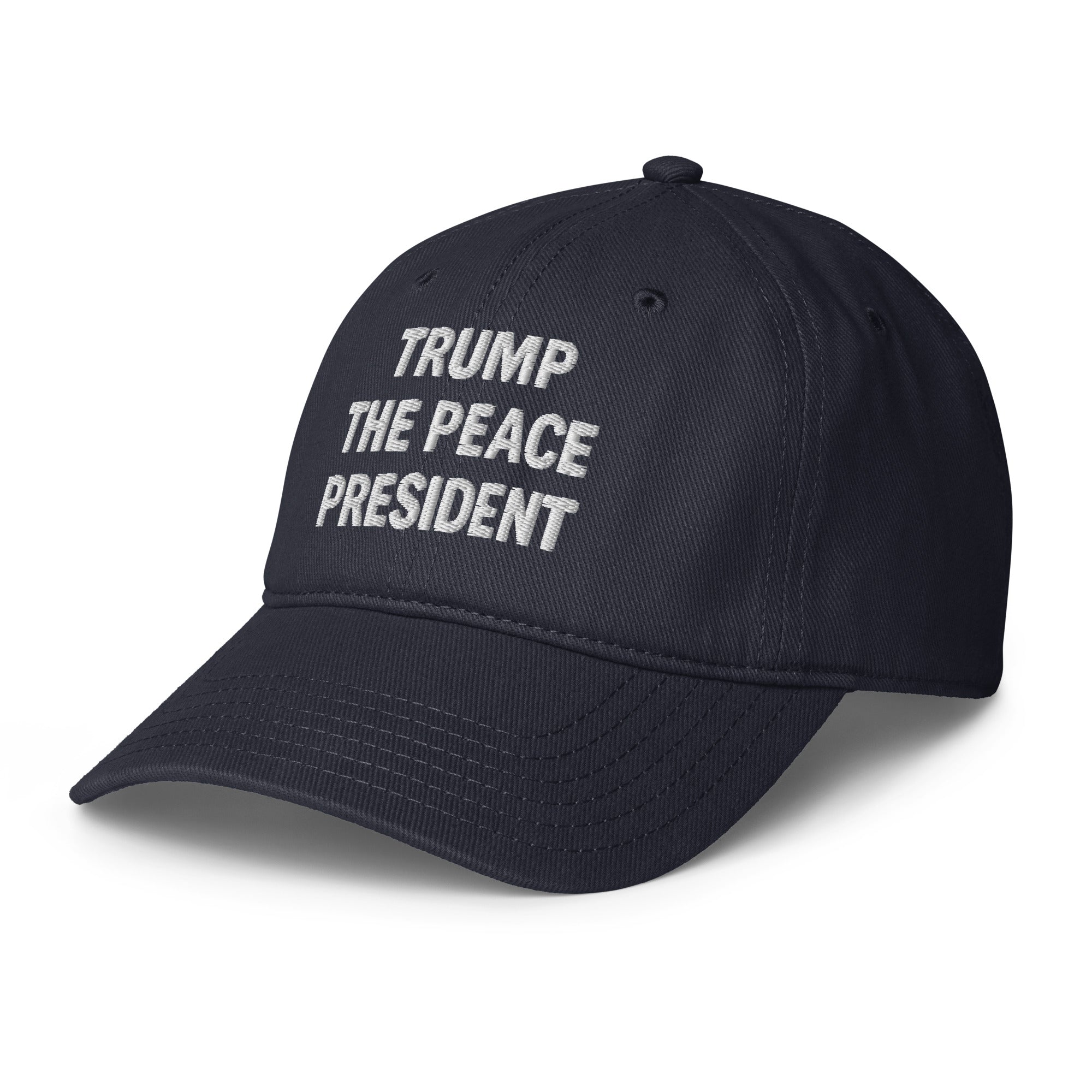 Trump the Peace President Custom Embroidered Hat - PatriotDepot.com