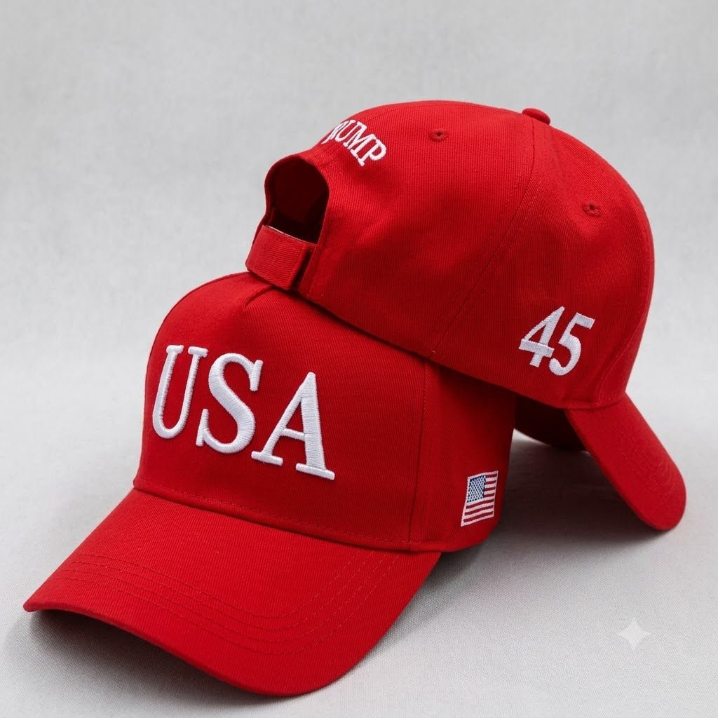 Trump USA Embroidered Hat | Premium 4-Sided Embroidery - PatriotDepot.com