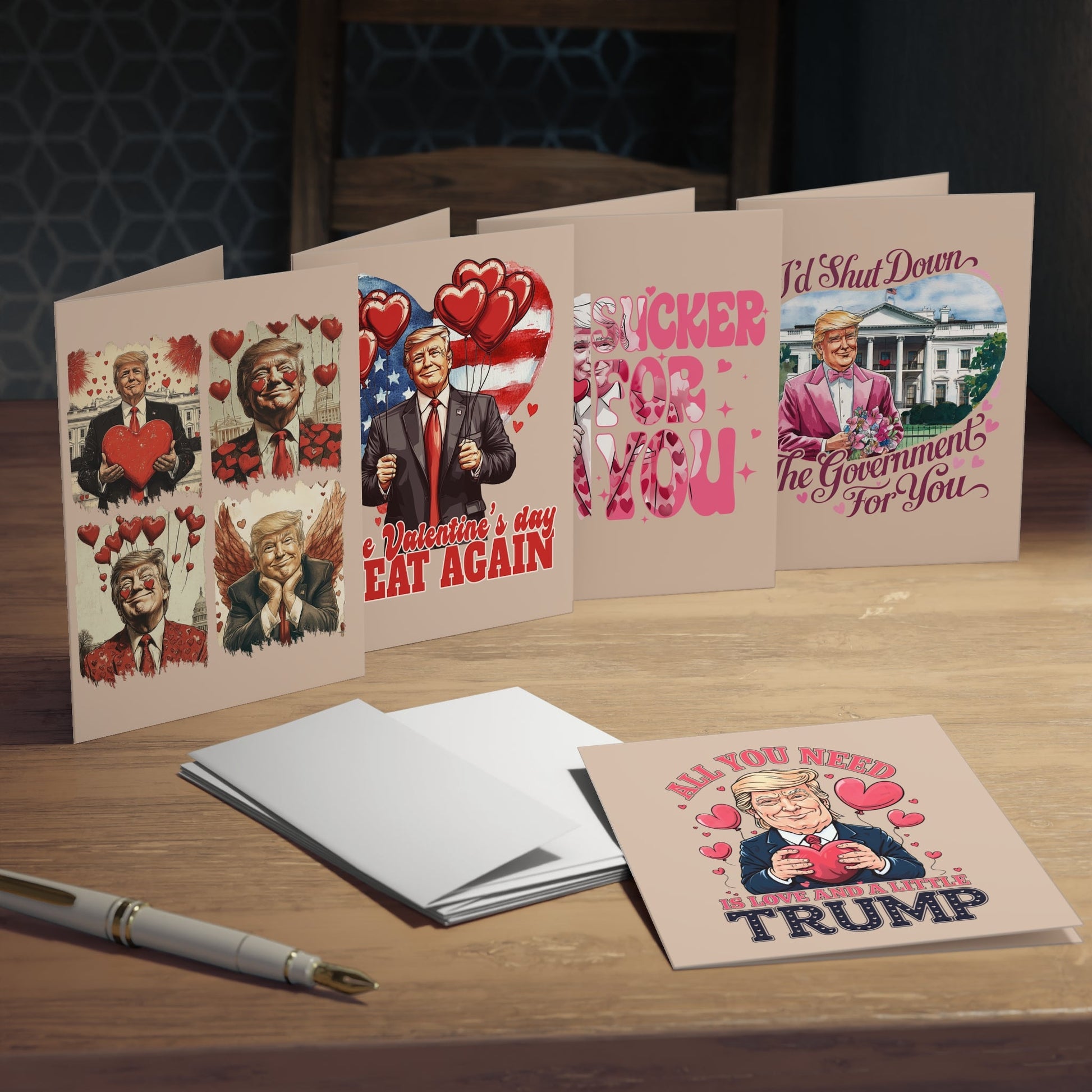 Trump Valentine Greeting Cards 5 Pack - w/envelopes - PatriotDepot.com