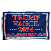 Trump Vance 2024 Make America Great Again (Navy/Red) 3'x5' Flag - PatriotDepot.com