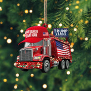 Trump Vance MAGA Hat 2024 Garbage Truck Ornament - PatriotDepot.com