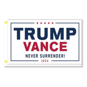 Trump Vance Never Surrender 3'x5' Flag - PatriotDepot.com