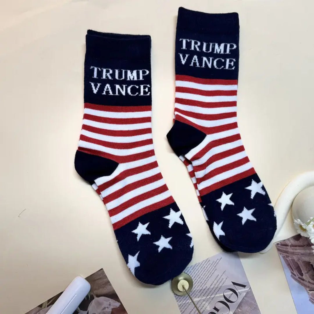 Trump Vance Stars & Stripes Knit Socks - PatriotDepot.com
