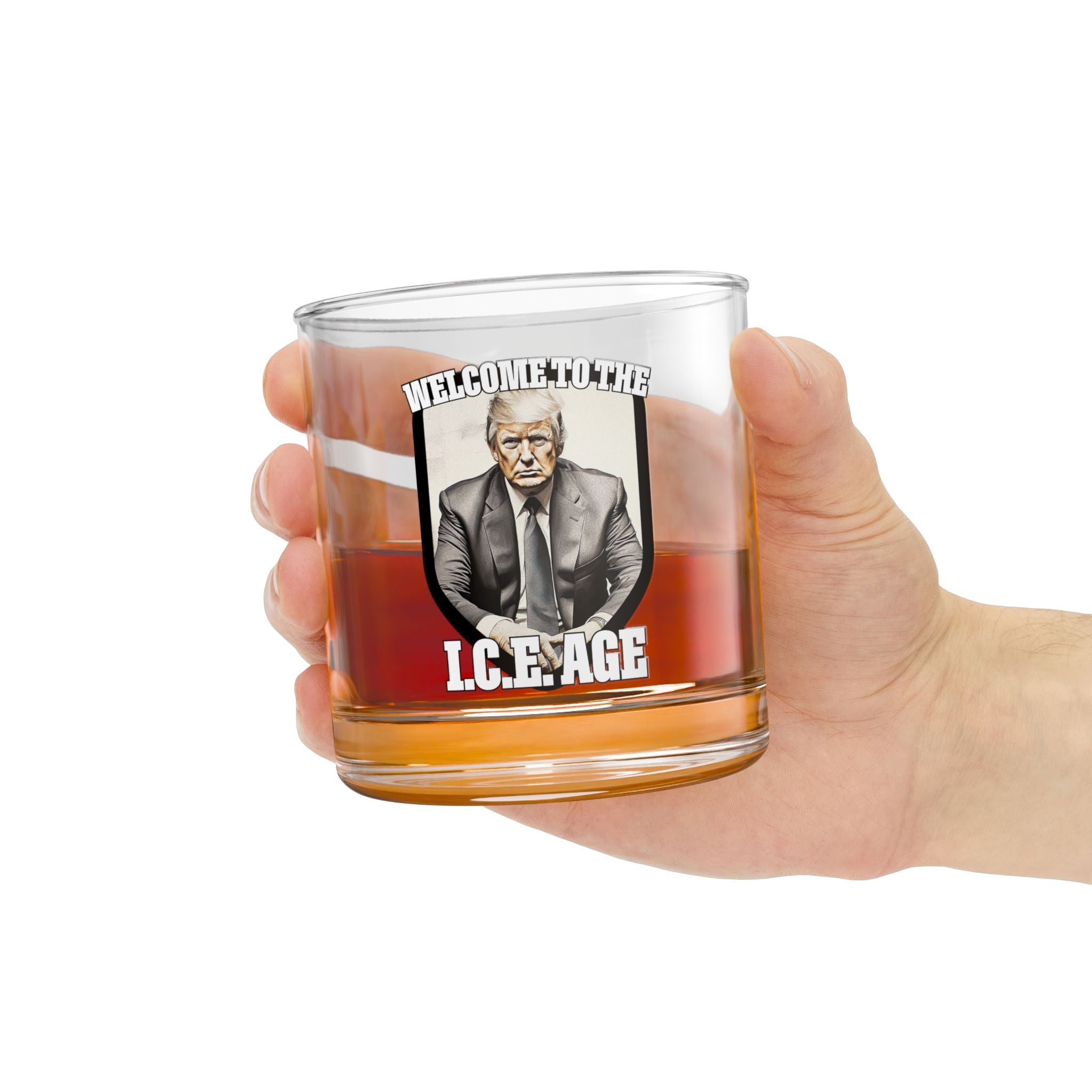 Trump "Welcome to the Ice Age" Custom Rocks Glass - PatriotDepot.com